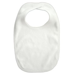 2-Ply Terry Solid White Bib - 1024W