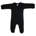 Interlock Black Closed-Toe Sleep & Play Long Johns