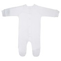 Interlock White Closed-Toe Sleep & Play Long Johns - 515D