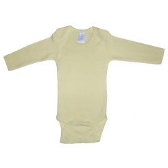 Rib Knit Yellow Long Sleeve Onezie