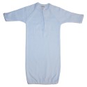 Preemie Blue Rib Knit Gown