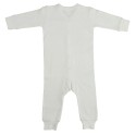 Interlock White Union Suit Long Johns - 1040W