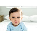 Rib Knit Blue Long Sleeve Onezie - 100B