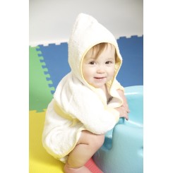 White Terry Hooded Bath Robe - 960W