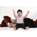 2-Ply Rib Knit Black Beanie Cap - 031B