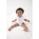 White Micro Fiber Polyester Short Sleeve Onezie - 0010MP