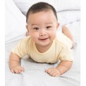 Rib Knit Yellow Long Sleeve Lap T-Shirt - 053B
