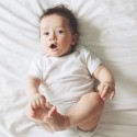 White Interlock Short Sleeve Onezie - 0010B