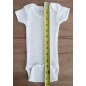 Preemie Rib Knit White Short Sleeve Onezie - 001P