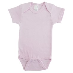 Interlock Pink Short Sleeve Onezie - 0030B