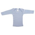Rib Knit Blue Long Sleeve Lap T-Shirt
