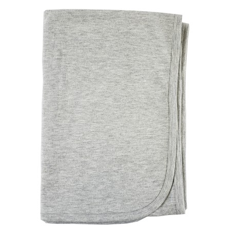 Interlock Heather Grey Receiving Blanket - 3200G