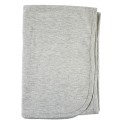 Interlock Heather Grey Receiving Blanket