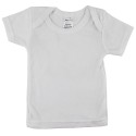 Micro Fiber White Short Sleeve Lap T-Shirt - 0550MP