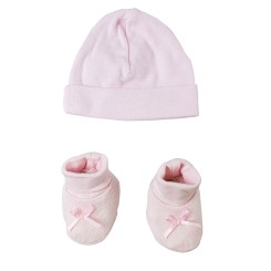 Preemie Infant Cap and Booties Set