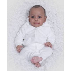 White Interlock Sweat Pants and Hoodie Set
