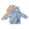 Fleece Pastel Bath Robe With Rabbit Ears Hoodie - 965