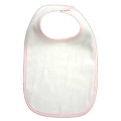2-Ply Terry Pink Trim Bib - 1024P