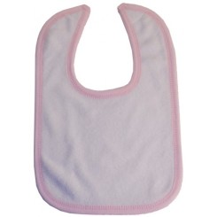 2-Ply Terry Pink Trim Bib