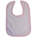 2-Ply Terry Pink Trim Bib
